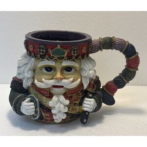 Joelson Industries 1997 Christmas Nutcracker Mug Sword & Shield Resin Decorative